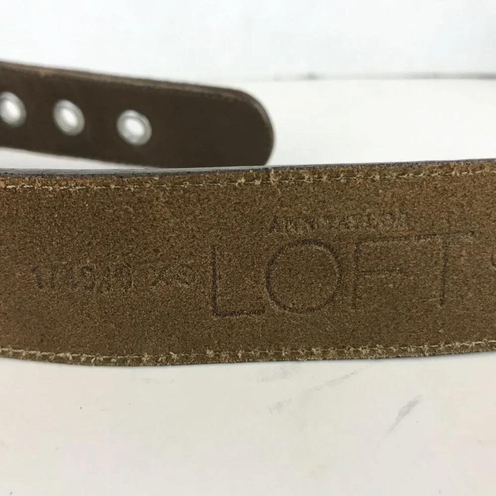 Loft Tan Leather Adjustable Belt, XS